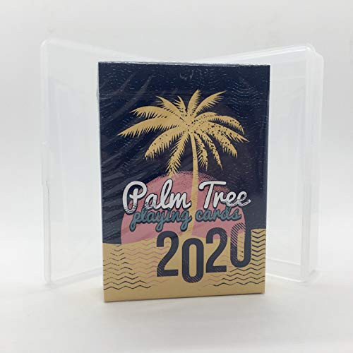 KOOMA Palm Tree Playing Cards Deck  and  Clear Protective Playing Cards Case