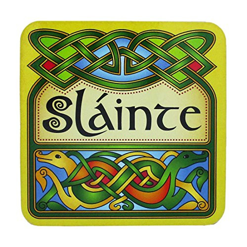 Royal Tara Irish Celtic Designed Coaster with Slainte Text