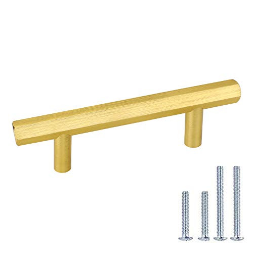 10 Pack Peaha 3in Drawer Pulls Kitchen Cabinet Handles Brass Cabinet Pulls Antique Brass Cabinet Pulls Bar Drawer Pulls Gold Kitchen Hardware, PH7058GD76