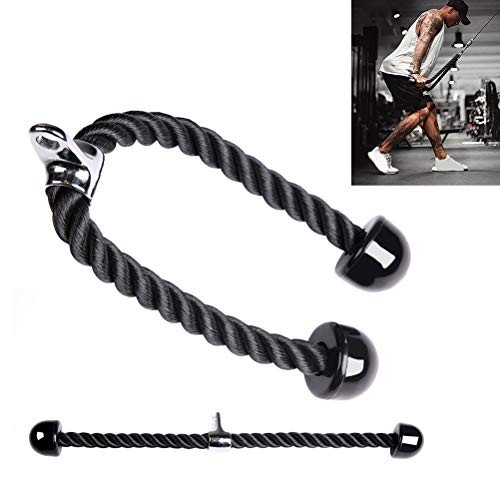 AGAWA Pull Rope, Tricep Rope Heavy Duty Abdominal Crunches Cable Pull Down Laterals Biceps Muscle Training Fitness Body Building Gym Pull Rope