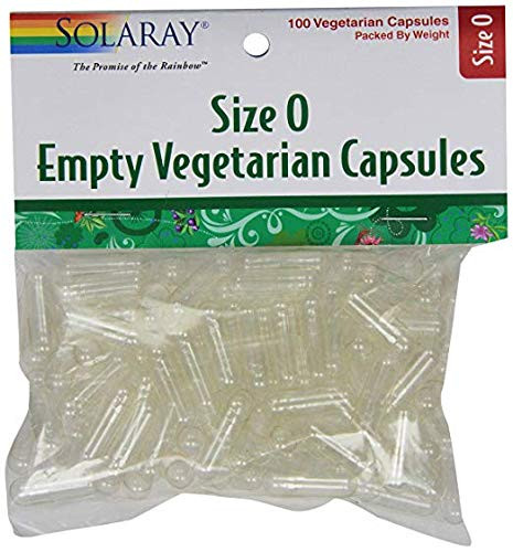 Empty Veg Capsules Size 0 Solaray 100 Caps