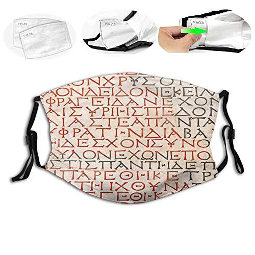 Antique Latin Culture Alphabet Writing Carved on The Tombstone Print,Mouth Cover for Women,Face Mask Reusable Washable Cloth for Men Antique Latin Culture Alphabet Writing Carved on The Tombstone Print,Mouth Cover for Women,Face Mask Reusable Washable Cloth for Men