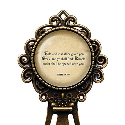 Matthew 7:7 Ask and it Shall be Given Seek Find King James Version KJV Bible Bookmark