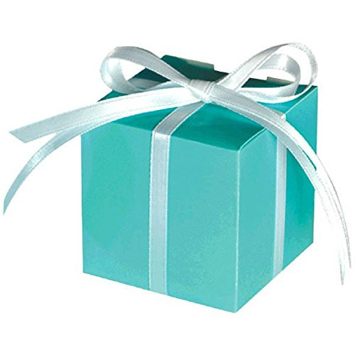 Amscan Mega Pack Classic, Robin's-egg Blue Favor Box, One Size