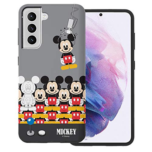 WiLLBee Compatible with Galaxy S21 Case (6.2inch) Cute Layered Hybrid  TPU plus PC  Bumper Cover - Pick Mickey Mouse