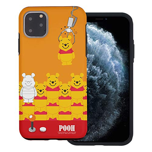 WiLLBee Compatible with iPhone 12 Mini Case (5.4inch) Cute Layered Hybrid  TPU plus PC  Bumper Cover - Pick Pooh