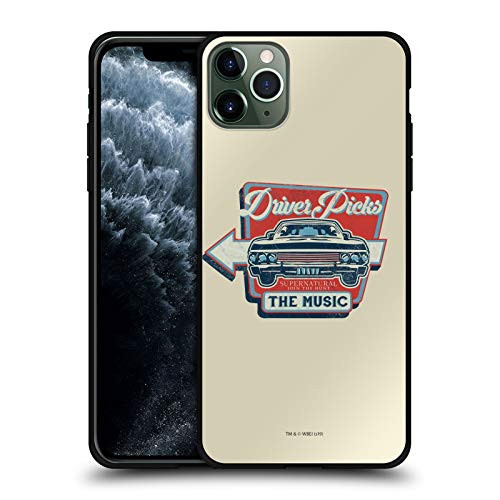 Head Case Designs Officially Licensed Supernatural Driver Picks Vectors Black Hybrid Glass Back Case Compatible with Apple iPhone 11 Pro Max