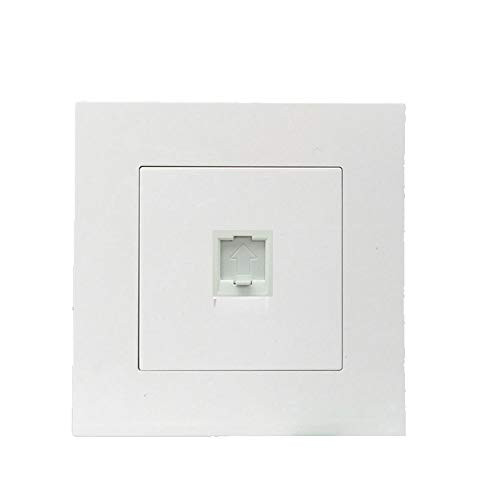 Supermait Computer Data Wall Socket Wall Outlet Data interface Jack Cable Wall Plate in White