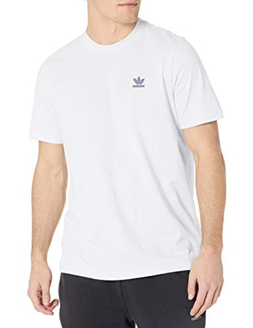 adidas Originals,mens,Essentials Tee,White/Light Purple,Large adidas Originals,mens,Essentials Tee,White/Light Purple,Large