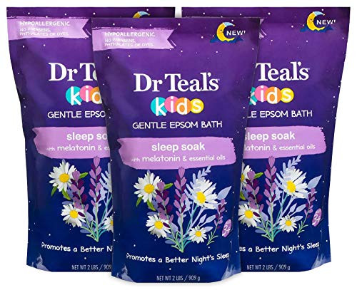 Dr Teal's Kids Epsom Salt Sleep Soak 3-Pack (6lbs Total) with Melatonin