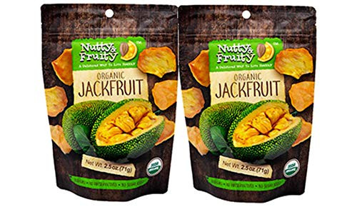 Nutty  and  Fruity Dried Jackfruit, An Exotic Fruit Grown in Tropical Regions- Pack of 2/6 oz. Packages