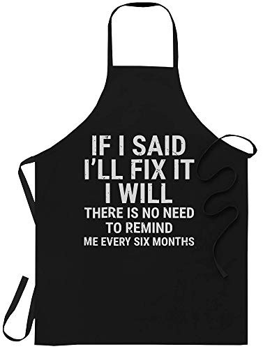 Mechanic Apron Mechanical Engineering Kitchen Aprons - If I Said I'll Fix it I Will Funny Handyman Mechanic Mechanist Mechanician Funny Chef Cooking Canvas Poster