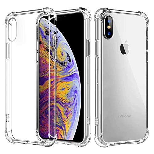 for iPhone Xs/iPhone X Case, [1-Pack] Reinforced Corners Anti-Scratch and Shock Absorption Cushion Soft TPU Cover Case Compatible with iPhone Xs/iPhone X 5.8 inch - Crystal Clear