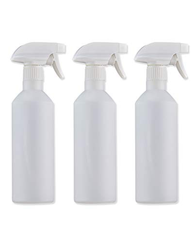 Spray Bottles Adjustable Nozzles for Cleaning (3 Pack, 16oz), Refillable Empty Squirt Bottle for Essential Oils Household Hair Plants, Mist Spraying Bottles Bleach/Vinegar/BBQ