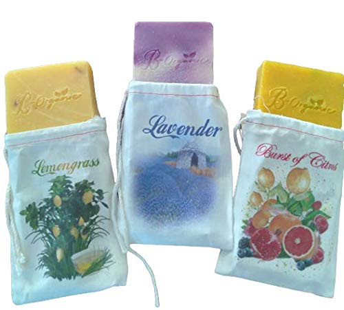 All Natural Bar Soap in a Bag with Lemon, Lavender, and Citrus Scents All Natural Bar Soap in a Bag with Lemon, Lavender, and Citrus Scents