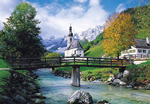 Chamberart 1000Piece Premium Jigsaw Puzzles Spring of Ramsau Church A-1156