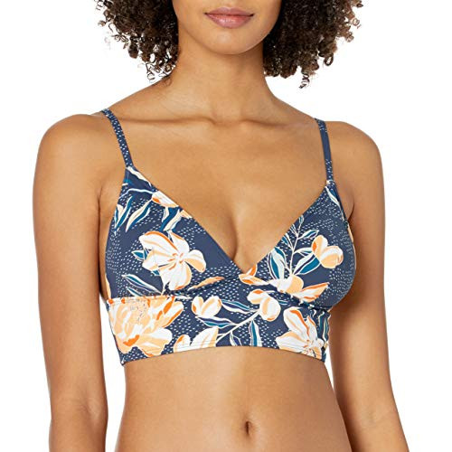 Roxy Junior's Lilies Surf Bralette Bikini Top, Mood Indigo Happy Day YW S, L