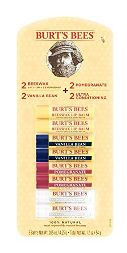 Burt's Bees 100percent Natural Moisturizing Lip Balms, 8 Count