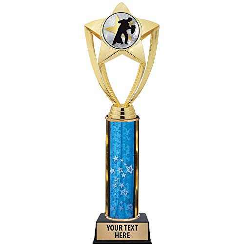 Crown Awards Ballroom Dance Trophies, 11 inch Gold Star Dancing Trophy with Engraving Included Prime