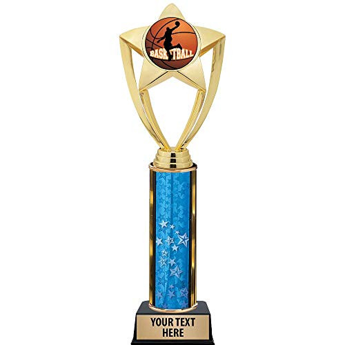 Crown Awards Basketball Trophies, 11 inch Gold Star Basketball Team Trophy with Engraving Included Prime Crown Awards Basketball Trophies, 11 inch Gold Star Basketball Team Trophy with Engraving Included Prime