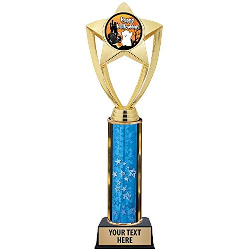 Crown Awards Halloween Trophies, 11 inch Gold Star Happy Halloween Trophy with Engraving Included Prime Crown Awards Halloween Trophies, 11 inch Gold Star Happy Halloween Trophy with Engraving Included Prime