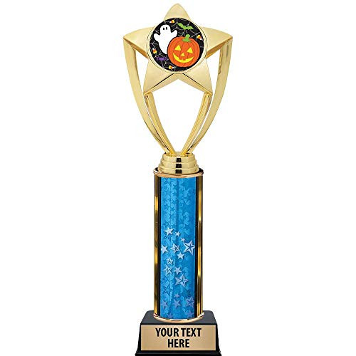 Crown Awards Halloween Trophies, 11 inch Gold Star Halloween Pumpkin Ghost Trophy with Engraving Included Prime Crown Awards Halloween Trophies, 11 inch Gold Star Halloween Pumpkin Ghost Trophy with Engraving Included Prime