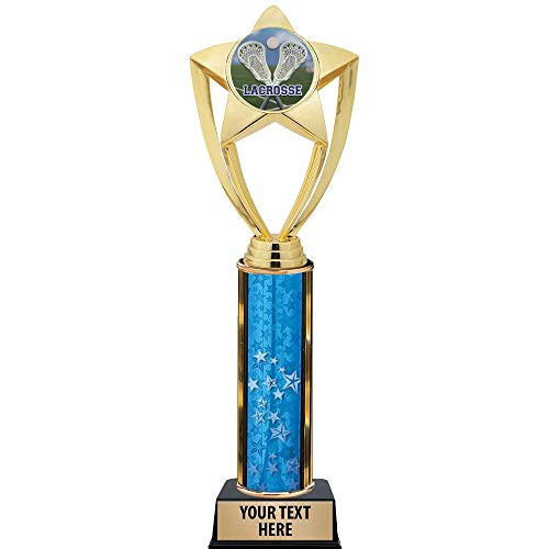 Crown Awards Lacrosse Trophies, 11 inch Gold Star Lacrosse Trophy with Engraving Included Prime Crown Awards Lacrosse Trophies, 11 inch Gold Star Lacrosse Trophy with Engraving Included Prime