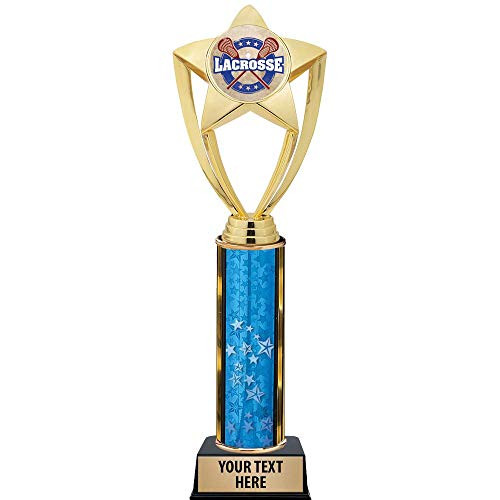 Crown Awards Lacrosse Trophies, 11 inch Gold Star Lacrosse Team Trophy with Engraving Included Prime Crown Awards Lacrosse Trophies, 11 inch Gold Star Lacrosse Team Trophy with Engraving Included Prime