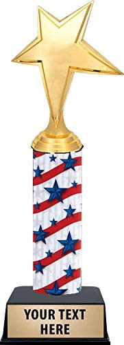 11 Inch Classic Gold Star Trophy, Star Recognition Trophies with Custom Engraving and Perfect for Employee Trophies and Awards Prime