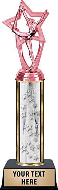 Crown Awards 11 Inch Dance Star Pink Trophies - Personalized Silver Dance Star Pink Trophy with Custom Engraving Prime Crown Awards 11 Inch Dance Star Pink Trophies - Personalized Silver Dance Star Pink Trophy with Custom Engraving Prime