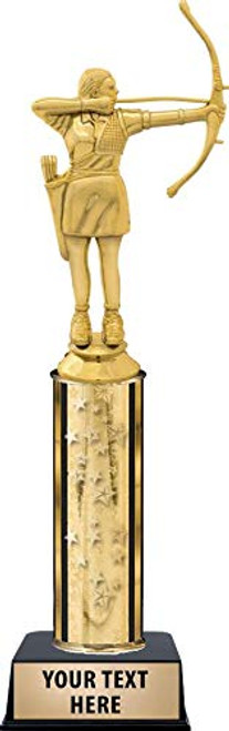 Crown Awards Archery Female Trophies, Gold Stars Archery Female Trophy with Custom Engraving Prime Crown Awards Archery Female Trophies, Gold Stars Archery Female Trophy with Custom Engraving Prime