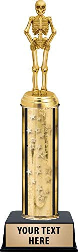 Crown Awards Skeleton Trophies, Gold Stars Skeleton Trophy with Custom Engraving Prime