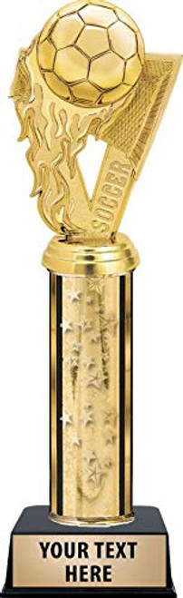 Crown Awards Soccer Fireball Trophies - Gold Stars Soccer Fireball Trophy with Custom Engraving Prime Crown Awards Soccer Fireball Trophies - Gold Stars Soccer Fireball Trophy with Custom Engraving Prime