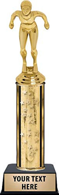 Crown Awards Swim Female Trophies, Gold Stars Swim Female Trophy with Custom Engraving Prime Crown Awards Swim Female Trophies, Gold Stars Swim Female Trophy with Custom Engraving Prime