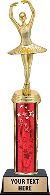 Ballet Female Trophies, Red Stars Ballet Female Trophy Award with Customized Engraving Prime Ballet Female Trophies, Red Stars Ballet Female Trophy Award with Customized Engraving Prime