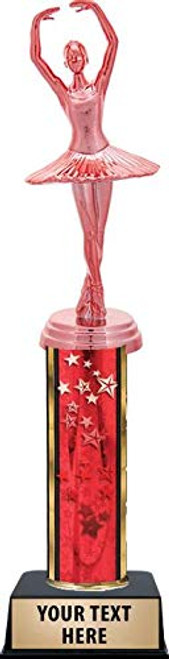 Pink Ballet Female Trophies - Red Stars Pink Ballet Female Trophy Award with Customized Engraving Prime Pink Ballet Female Trophies - Red Stars Pink Ballet Female Trophy Award with Customized Engraving Prime