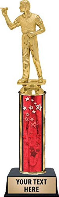 Darts Male Trophies - Red Stars Darts Male Trophy Award with Customized Engraving Prime Darts Male Trophies - Red Stars Darts Male Trophy Award with Customized Engraving Prime
