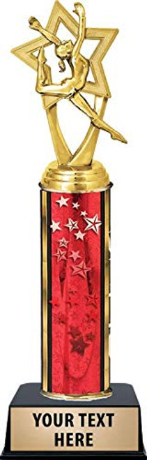 Gymnastics Star Female Trophies - Red Stars Gymnastics Star Female Trophy Award with Customized Engraving Prime Gymnastics Star Female Trophies - Red Stars Gymnastics Star Female Trophy Award with Customized Engraving Prime