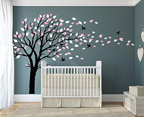 LUCKKYY Tree Blowing in The Wind Tree Wall Decals Wall Sticker Vinyl Art Kids Rooms Teen Girls Boys Wallpaper Murals Sticker Wall Stickers Nursery Decor Nursery Decals (BlackplusWhite) LUCKKYY Tree Blowing in The Wind Tree Wall Decals Wall Sticker Vinyl Art Kids Rooms Teen Girls Boys Wallpaper Murals Sticker Wall Stickers Nursery Decor Nursery Decals (BlackplusWhite)