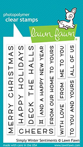 Lawn Fawn Simply Winter Sentiments Clear Stamps (LF1771)
