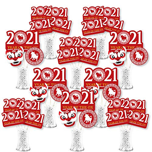 Big Dot of Happiness Chinese New Year - 2021 Year of the Ox Centerpiece Sticks - Showstopper Table Toppers - 35 Pieces Big Dot of Happiness Chinese New Year - 2021 Year of the Ox Centerpiece Sticks - Showstopper Table Toppers - 35 Pieces