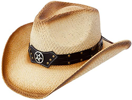 Classic Straw Cowboy Cowgirl Hat Western Outback w/Wide Brim (U)