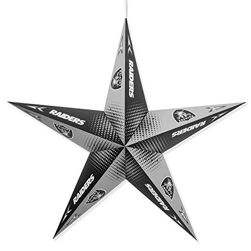 Littlearth NFL Oakland Raiders Unisex Star Lantern, Team Color, One Size