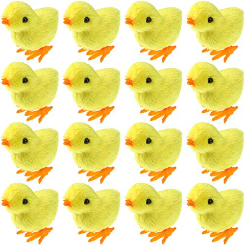 Skylety 24 Pieces Wind Up Chicken Toys Wind Up Jumping Chicken Yellow Plush Chicks Toys for Party Favors, Carnival Prizes, Classroom Rewards Easter Egg Fillers Skylety 24 Pieces Wind Up Chicken Toys Wind Up Jumping Chicken Yellow Plush Chicks Toys for Party Favors, Carnival Prizes, Classroom Rewards Easter Egg Fillers