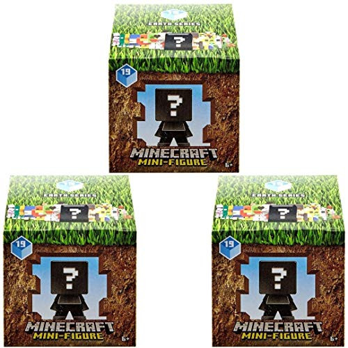 Minecraft Earth Series 19 Mini Figure Mystery Pack (Bundle of 3 Packs)