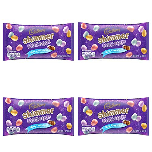 Cadbury Milk Chocolate Candy Shimmer Mini Eggs - Pack of 4 Bags - 9 oz Per Bag (4 Bags, 36 oz Total) Cadbury Milk Chocolate Candy Shimmer Mini Eggs - Pack of 4 Bags - 9 oz Per Bag (4 Bags, 36 oz Total)