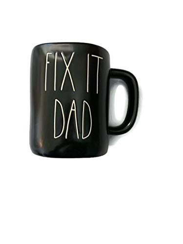 Rae Dunn Artisan Collection by Magenta LL Coffee Mug BLACK FIX IT DAD