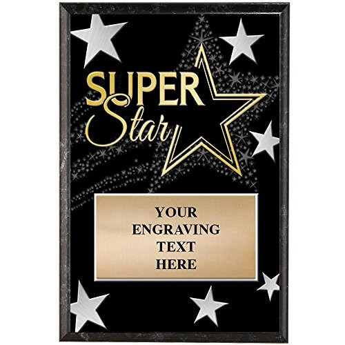 Corporate Plaques - 5 x 7 Super Star Recognition Trophy Plaque Award Prime
