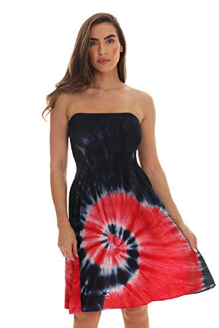 Riviera Sun Summer Dresses Short Dress Sundresses for Women 21612-RWB-L