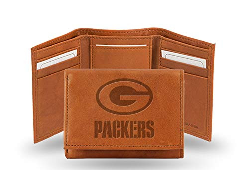 NFL Rico Industries Embossed Leather Trifold Wallet, Green Bay Packers, 3.25 x 4.25 inches NFL Rico Industries Embossed Leather Trifold Wallet, Green Bay Packers, 3.25 x 4.25 inches